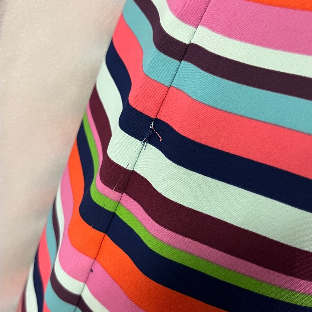 Cynthia Rowley Multicolor Striped Short Sleeve Shift Dress - Picture 14 of 16